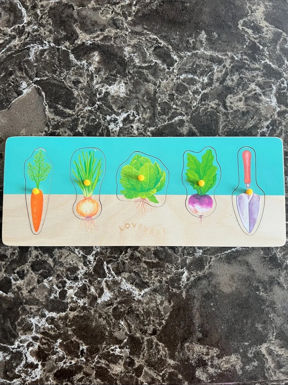 Lovevery Community Garden Wooden Peg Puzzle